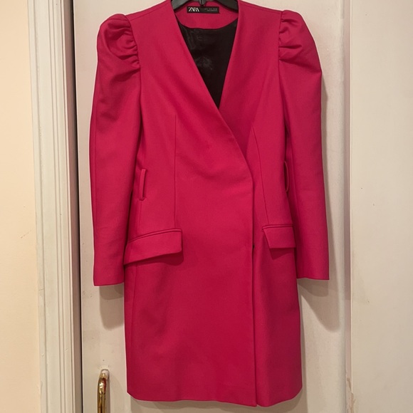 Zara Jackets & Coats Zara Pink Blazer Dress Poshmark
